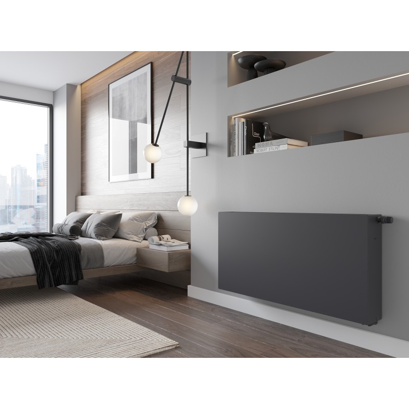 Mexen Flat CVF33 radiateur à plaques 900 x 1200 mm, raccordement inférieur, 3601 W, anthracite - W633F-090-120-66