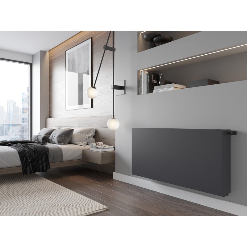 Mexen Flat CVF33 radiateur à plaques 900 x 1800 mm, raccordement inférieur, 5401 W, anthracite - W633F-090-180-66