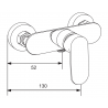 Mexen Milo robinet de douche, Chrome - 71340-00
