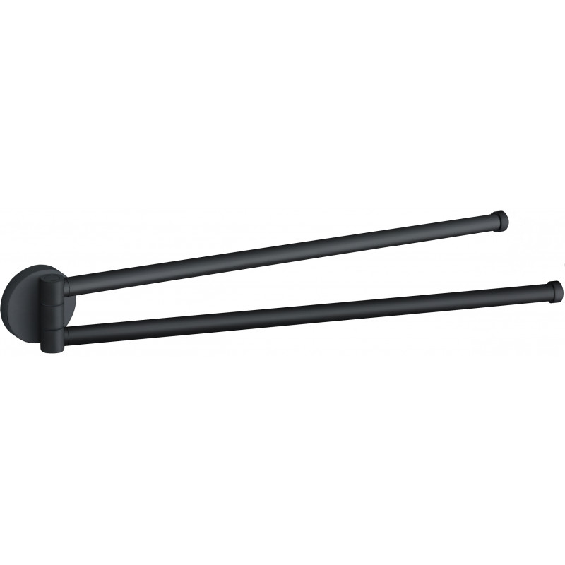 Mexen Remo double porte-serviettes pivotant, noir - 70507255-70