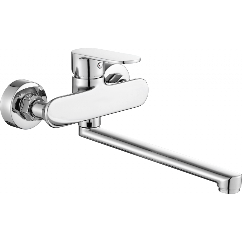 Mexen Milo robinet de baignoire à long bec, Chrome - 71335-00