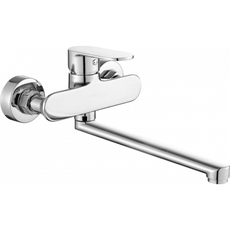 Mexen Milo robinet de baignoire à long bec, Chrome - 71335-00