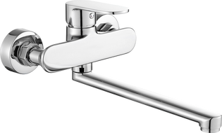 Mexen Milo robinet de baignoire à long bec, Chrome - 71335-00