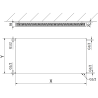 Radiateur à panneaux Mexen Flat CVF11 600 x 2000 mm, connexion inférieure, 1567 W, noir - W611F-060-200-70