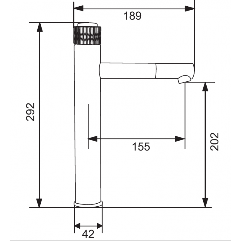 Mexen Diamond robinet de lavabo haut, chromé - 71510-00