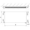 Radiateur plat Mexen CVF21 600 x 600 mm, connexion inférieure, 726 W, noir - W621F-060-060-70