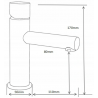 Mexen Elba One robinet de lavabo, Chrome/Noir - 74101-07