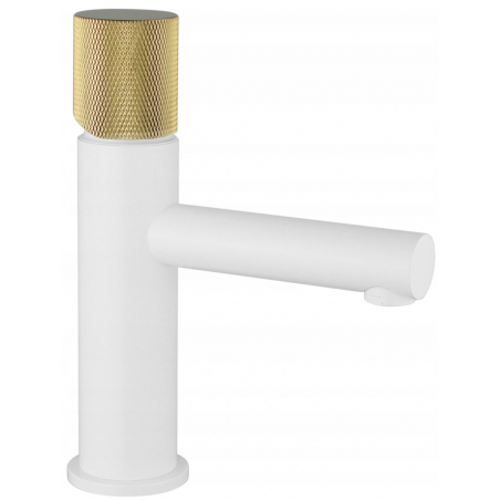 Mexen Elba One robinet de lavabo, Blanc/Or - 74101-25