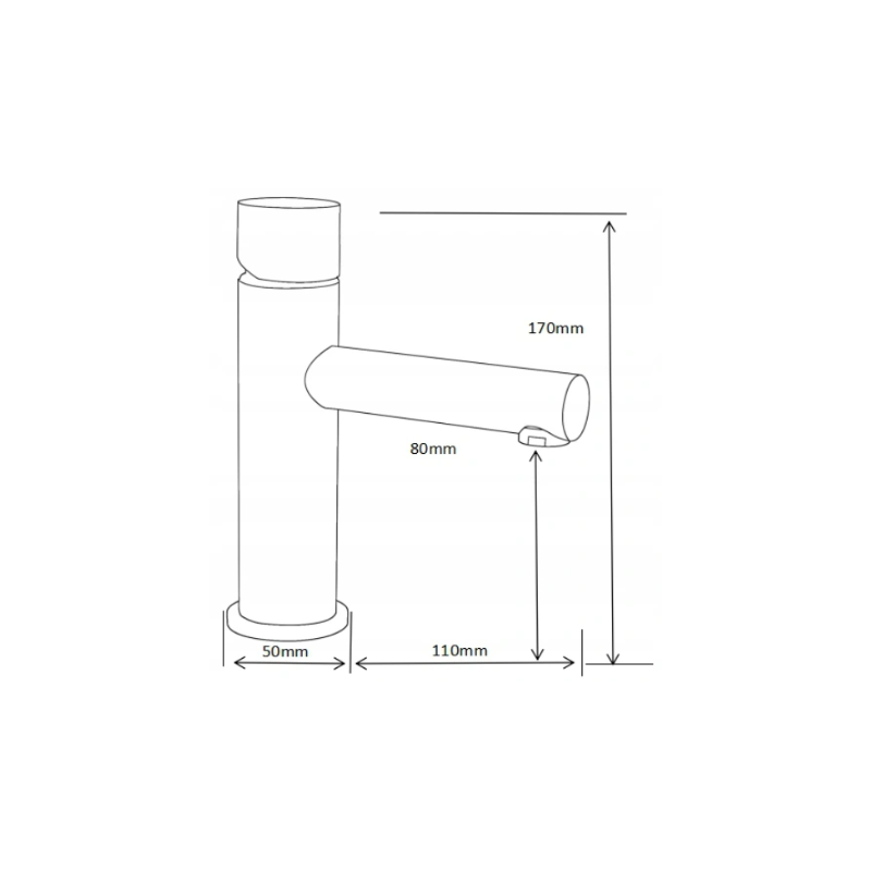 Mexen Elba One robinet de lavabo, noir/or - 74101-75