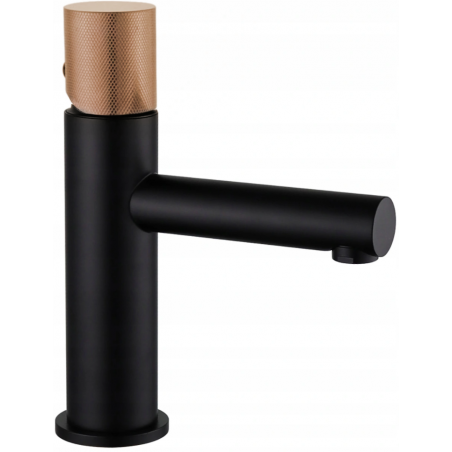 Mexen Elba One robinet de lavabo, Noir/Or rose - 74101-76