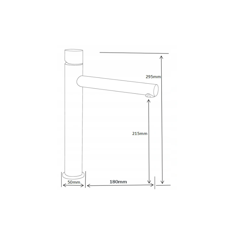 Mexen Elba One robinet de lavabo haut, chromé - 74111-00