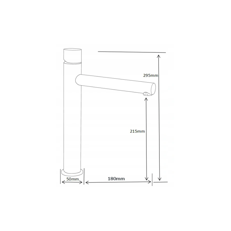 Mexen Elba One robinet de lavabo haut, blanc/doré - 74111-25