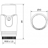 Mexen tête thermostatique pour radiateur, blanc/or - W900-000-25