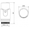 Mexen Uni-H tête thermostatique pour radiateur, chrome - W900-000-01