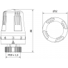 Mexen tête thermostatique pour radiateur, blanc - W908-001-20
