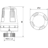 Mexen tête thermostatique pour radiateur, blanche - W908-001-20