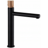 Mexen Elba One robinet de lavabo haut, Noir/Or rose - 74111-76