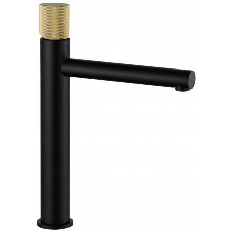 Mexen Elba One robinet de lavabo haut, Noir/Or - 74111-75