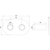 Mexen 2R kit de finition double pour radiateur, doré - W905-000-50