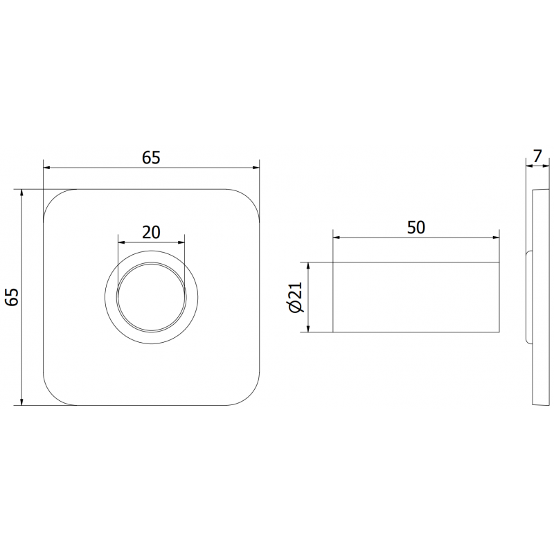 Mexen Uni-Term Ensemble de masquage simple pour radiateur, chrome - W909-000-01