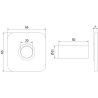Mexen S ensemble masquant simple pour radiateur, doré - W909-000-50