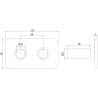 Mexen S set de masquage double pour radiateur, or - W910-000-50