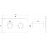 Mexen S ensemble masquant double pour radiateur, chrome - W910-000-01