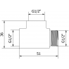 Mexen T de raccordement pour radiateur électrique, blanc - W906-000-20
