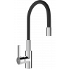 Mexen Flex robinet de cuisine, Chrome/Noir - 670900-07