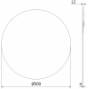 Mexen Alto miroir de salle de bain rond 50 cm - 9853-050-050-000-00