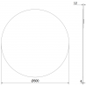 Mexen Alto miroir de salle de bain rond 60 cm - 9853-060-060-000-00