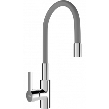 Mexen Flex robinet de cuisine, Chrome/Gris - 670900-06