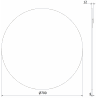 Mexen Alto miroir de salle de bain rond 70 cm - 9853-070-070-000-00