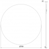 Mexen Alto miroir de salle de bains rond 70 cm - 9853-070-070-000-00