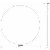Mexen Alto miroir de salle de bain rond 80 cm - 9853-080-080-000-00