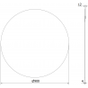 Mexen Alto brillant miroir de salle de bain rond 90 cm - 9853-090-090-000-00