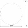 Mexen Alto miroir de salle de bains rond 90 cm - 9853-090-090-000-00
