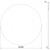 Mexen Alto miroir de salle de bain rond 100 cm - 9853-100-100-000-00