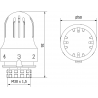 Mexen tête thermostatique pour radiateur, blanche - W908-004-20
