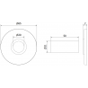 Mexen 1R kit de finition simple pour radiateur, blanc - W904-000-20