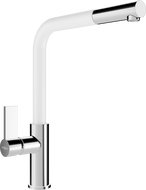 Mexen Flora robinet de cuisine, Chrome/Blanc - 670401-02
