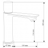 Mexen Royo One mitigeur lavabo, blanc - 72201-20