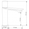Mexen Royo One robinet de lavabo, Blanc - 72201-20