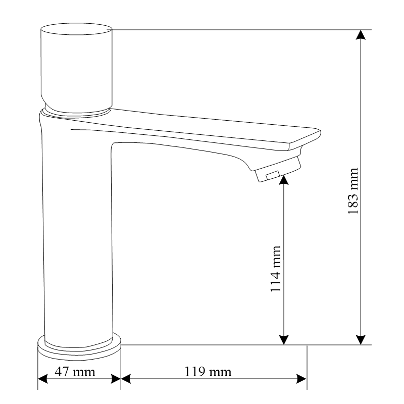 Mexen Royo One robinet de lavabo, doré - 72201-50