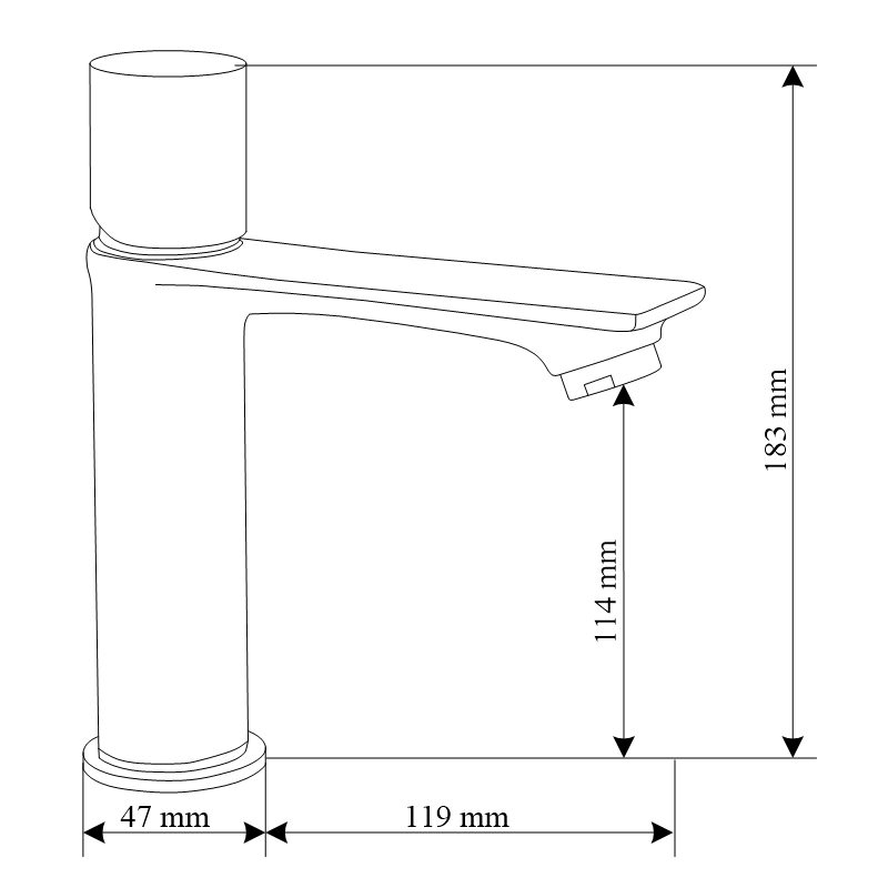 Mexen Royo One robinet de lavabo, blanc/doré - 72201-25