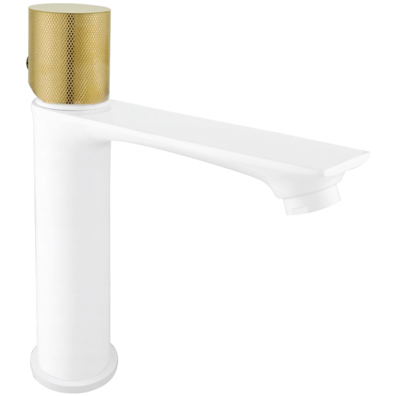 Mexen Royo One robinet de lavabo, Blanc/Or - 72201-25