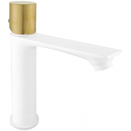 Mexen Royo One robinet de lavabo, blanc/doré - 72201-25