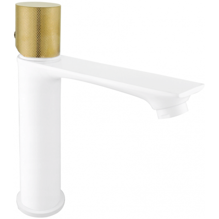 Mexen Royo One robinet de lavabo, Blanc/Or - 72201-25