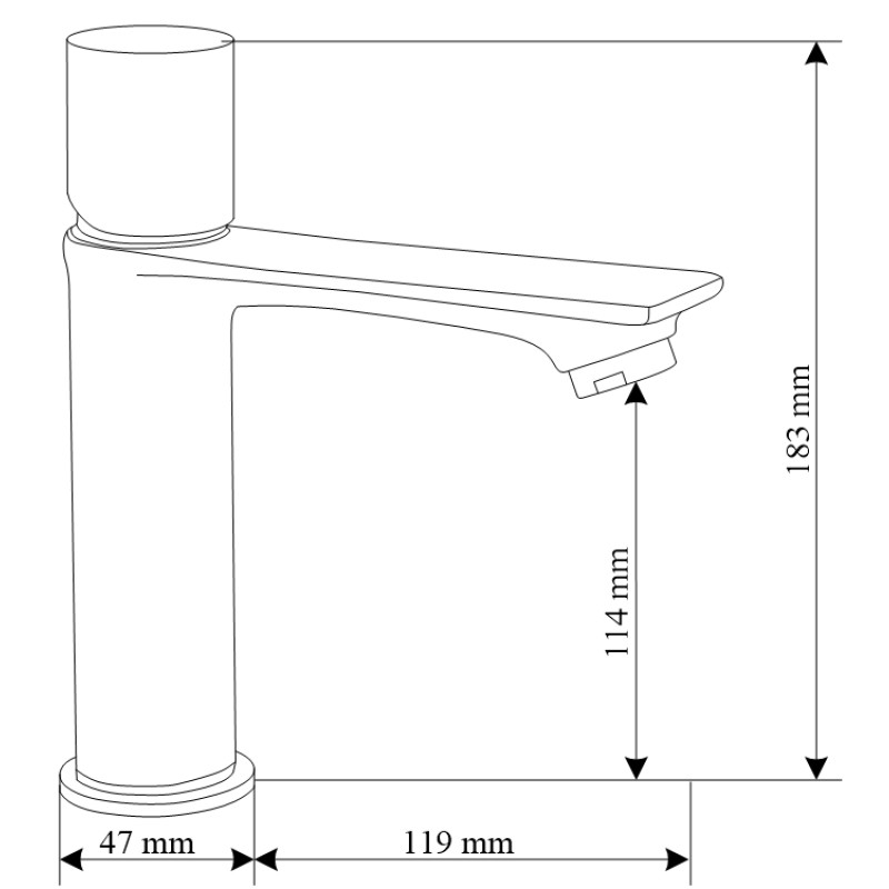 Mexen Royo One robinet de lavabo, gris pistolet brossé - 72201-66