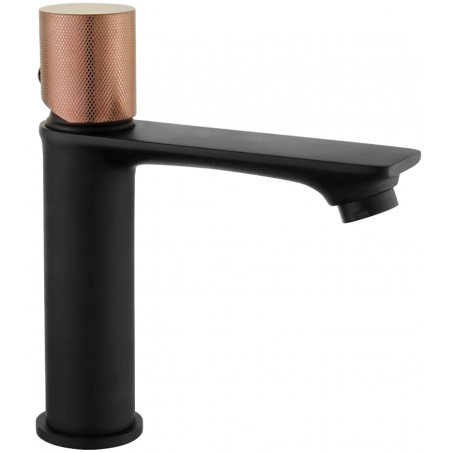 Mexen Royo One robinet de lavabo, Noir/Or rose - 72201-76